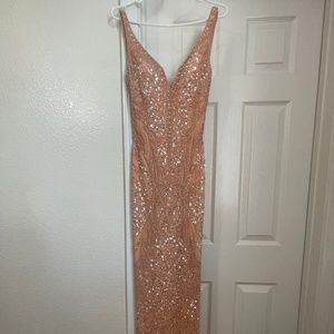 Scala, Peach Size 2 Long Dress